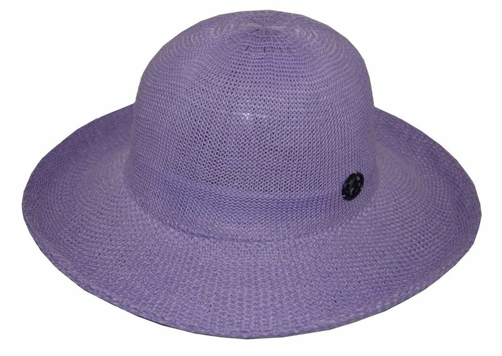 Angela & William Women's Polyester Raffia Adjustable Upturn Hat