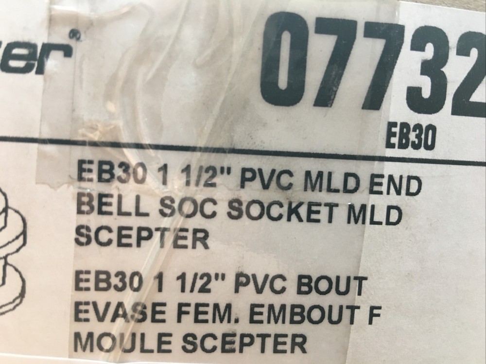 EB30 SCEPTER 1.5 INCH PVC MLD END BELL SOC SOCKET