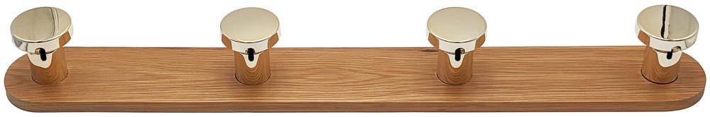 Eldon 28-Inch Long Wall Mountable 4 Hook Panel, Oak (24345)