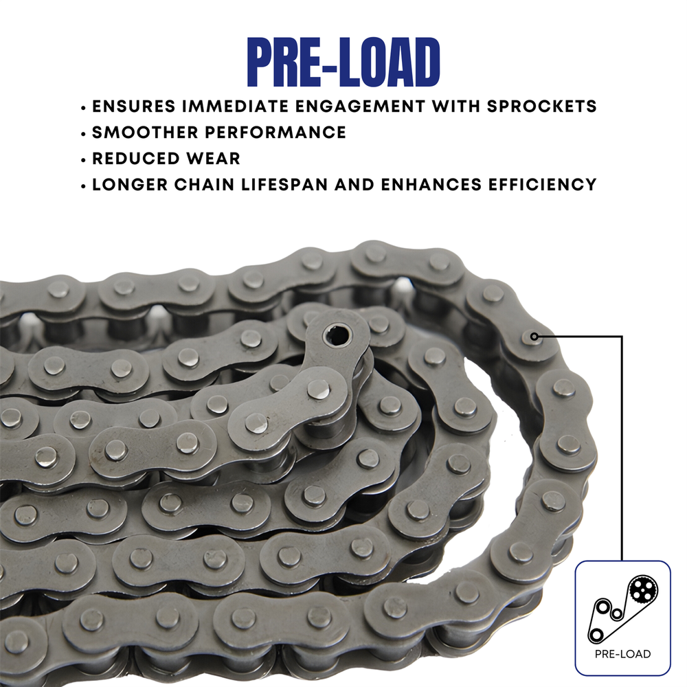 #50 Roller Chain 10 Feet with 2 Connecting Links