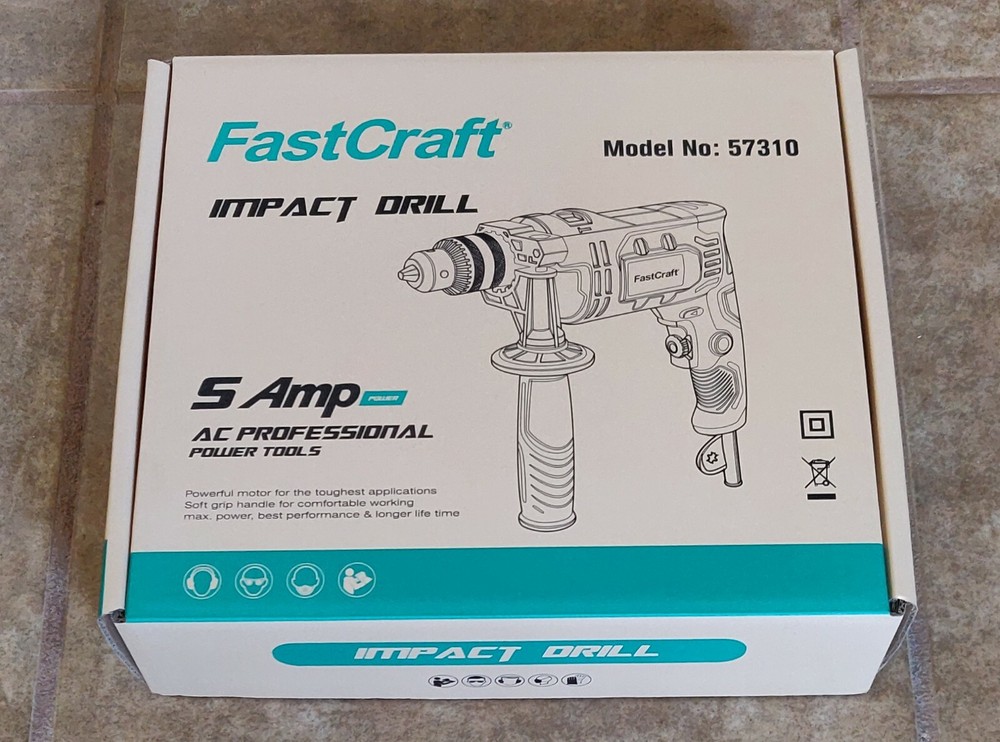 Hammer Drill + 104pc Bits FastCraft Impact Drill Driver 9A PEAK GUARANTEED POWER