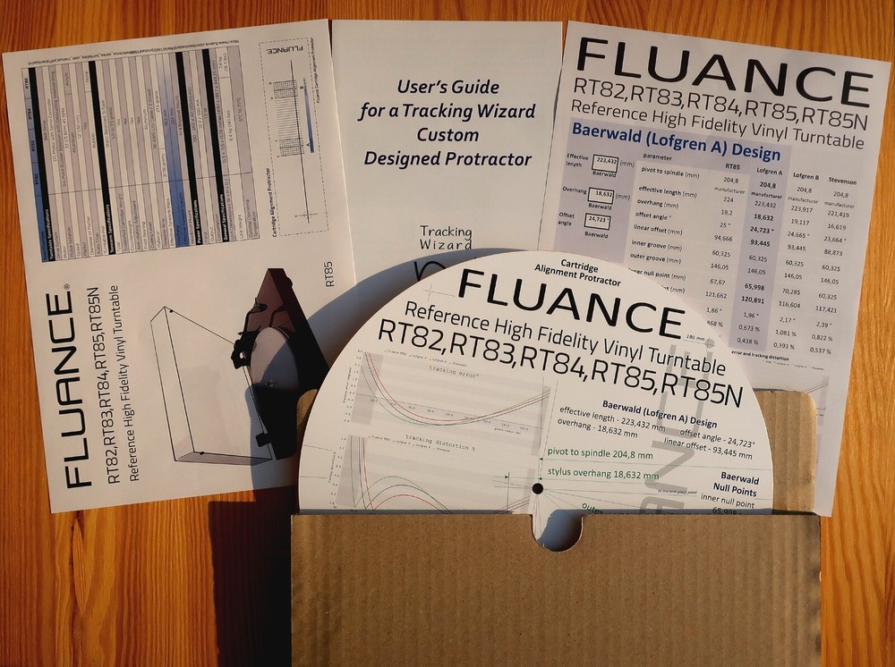 Fluance RT82, RT83, RT84 & RT85 Custom Designed Tonearm Alignment Protractor