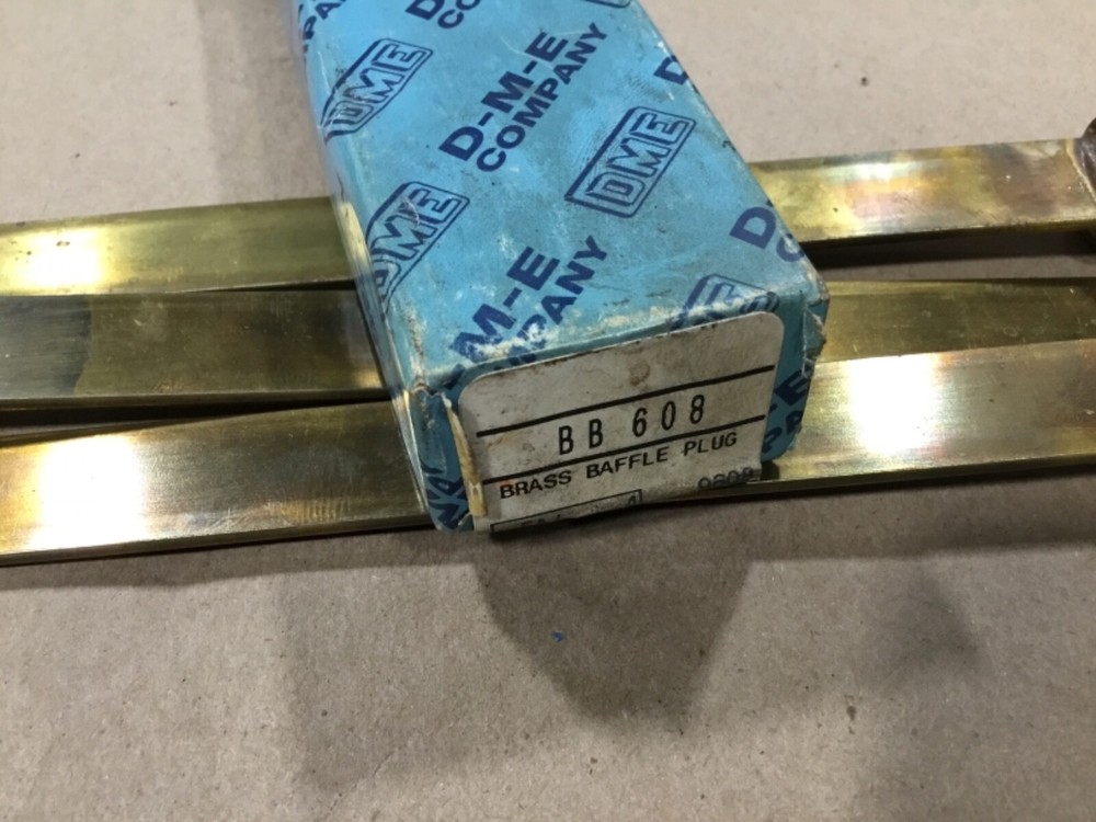 Lot Of 3 D-M-E BB 608 Brass Baffle Plug DME BB608 #44F36