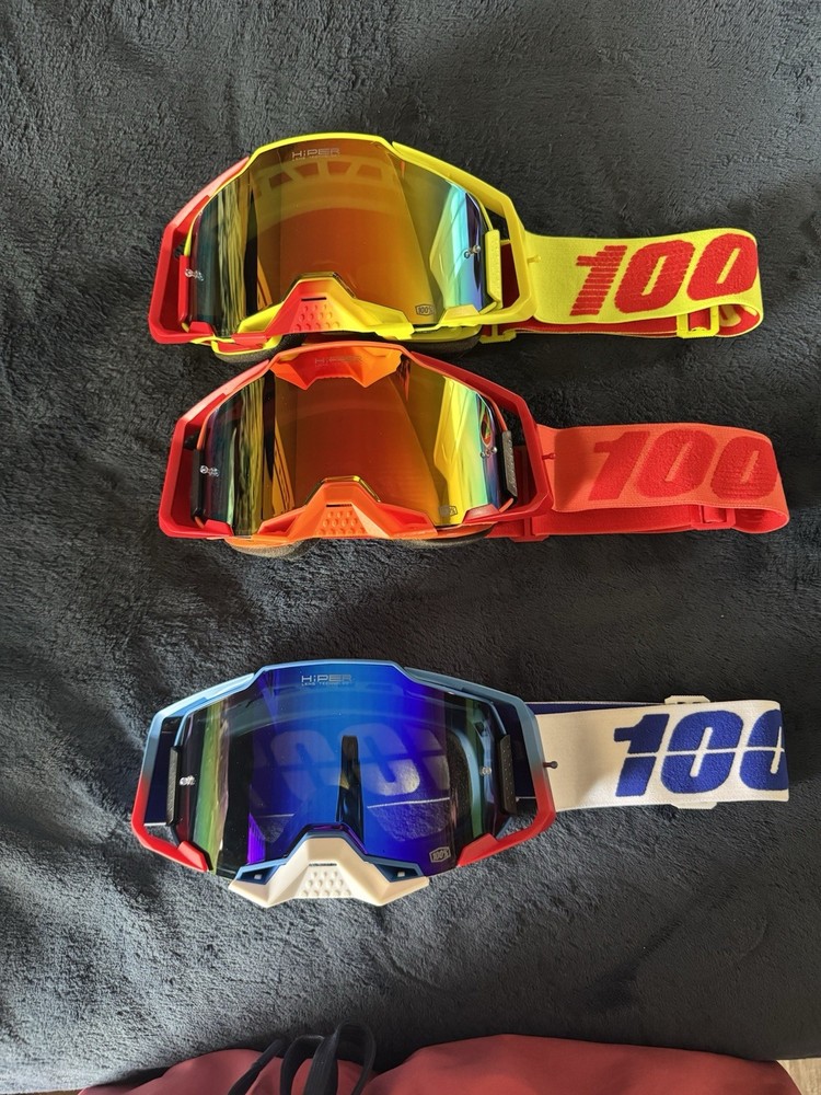 100% Goggles Bundle Of 3 Hiper Lens Technology