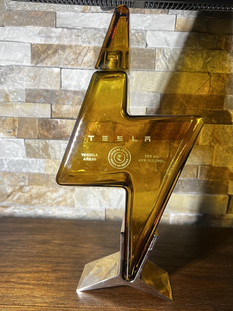 Tesla Tequila Empty Bottle Collectible
