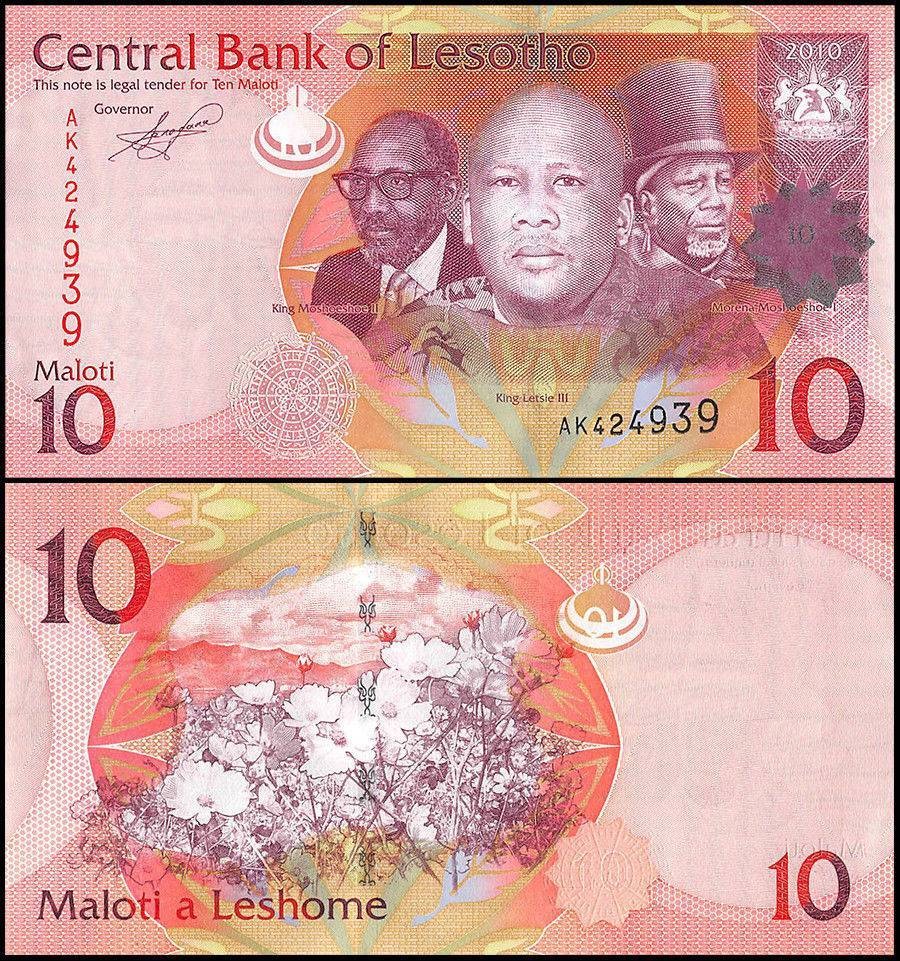 Lesotho 10 Maloti, 2010, P-21a, UNC