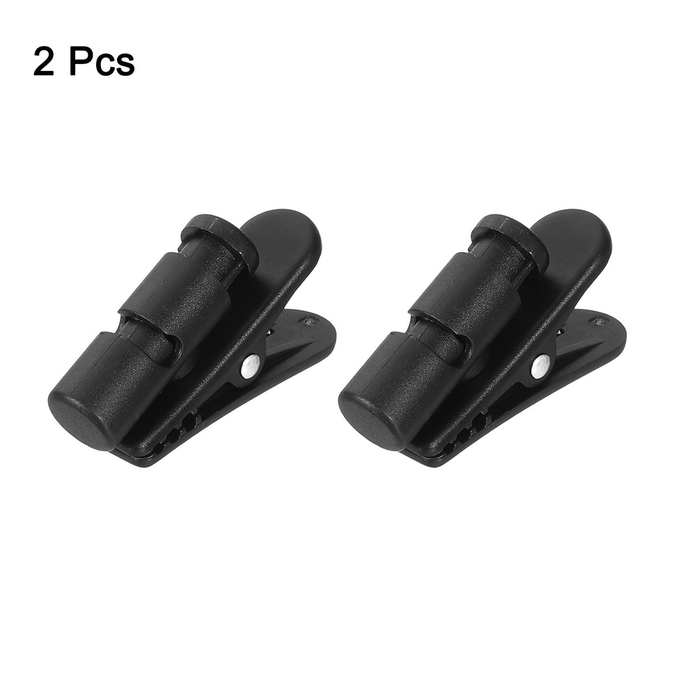 2pcs Headphone Wire Clips 1.54" Length Small Headset Cable Clamp, Black