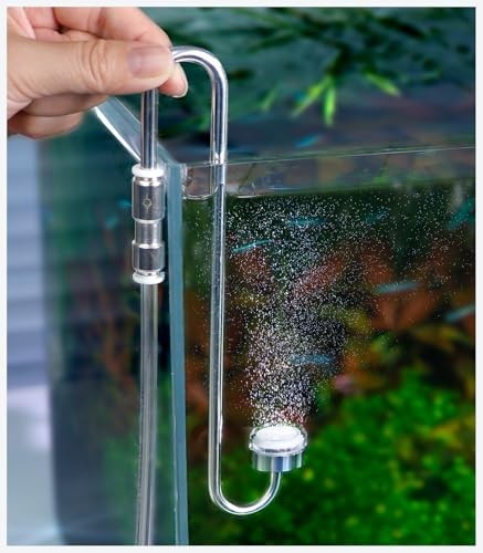Stainless Steel CO2 Diffuser Atomizer with Check Valve for Rimless Aquariums