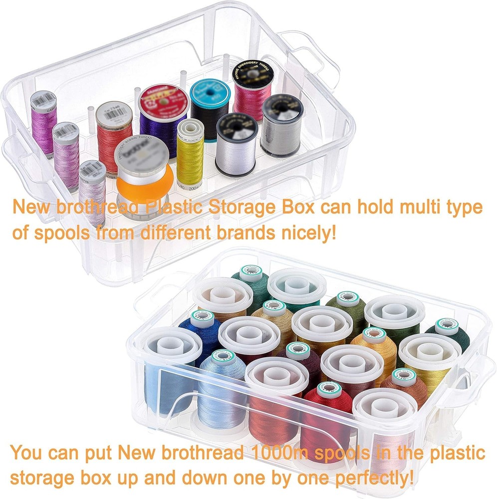 Embroidery Machine Thread 80 Spools - High Strength Polyester 500m Janome RA ...
