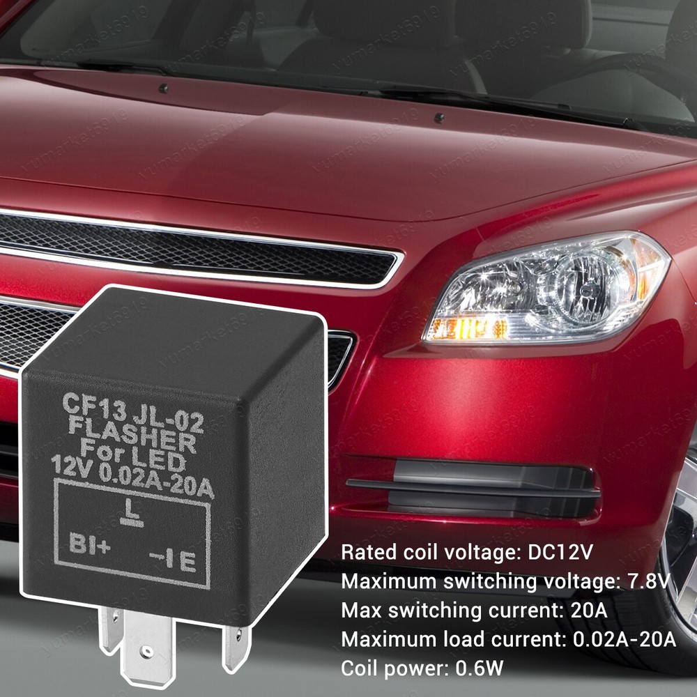3 Pin Car Flasher LED Relay Fix Light Hyper Flash Turn Signal Decoder CF13 EP34
