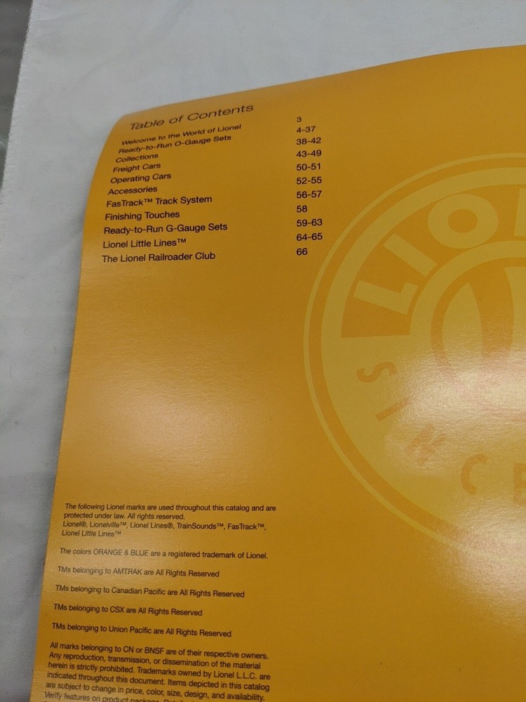 Lionel 2011 Ready To Run Catalog