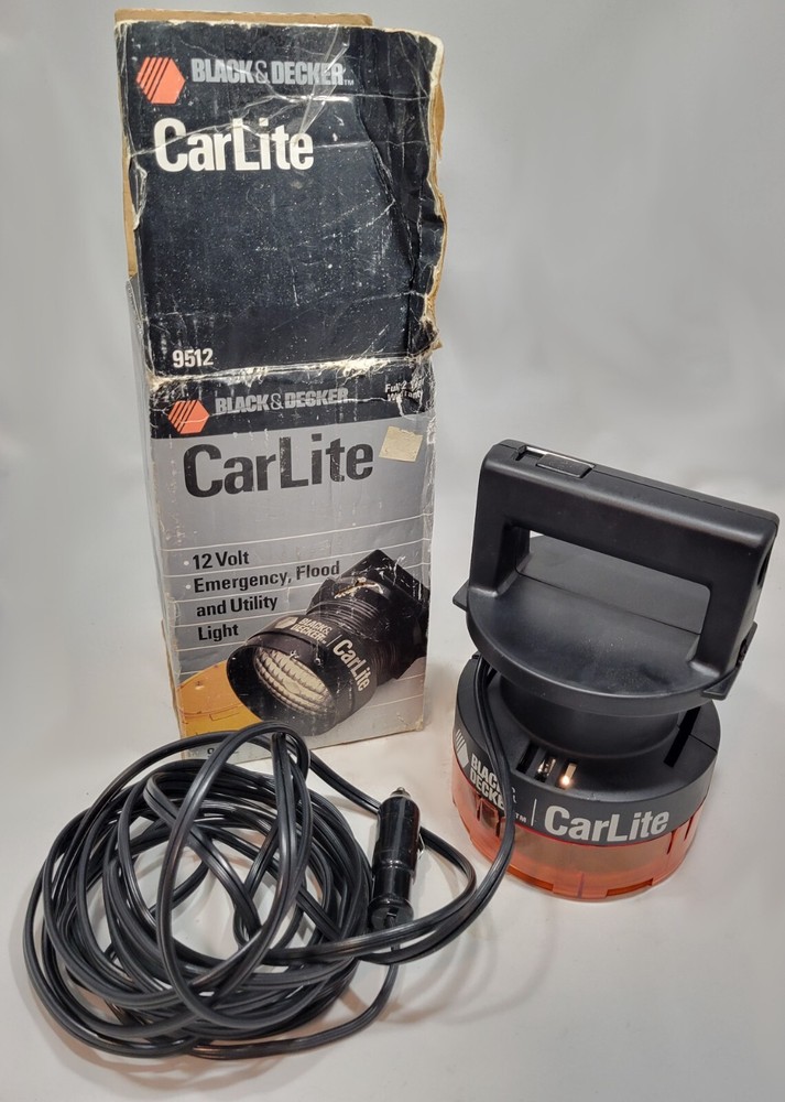 Vintage Black & Decker Car Light 12-volt Emergency Car Light with Hazard Flash