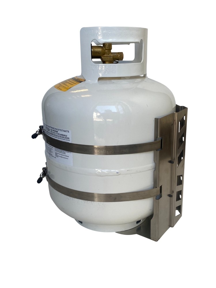 20 lb Stainless Steel Propane Tank Mount for RV VEHICLE MARINE CAMPER SAILBOAT