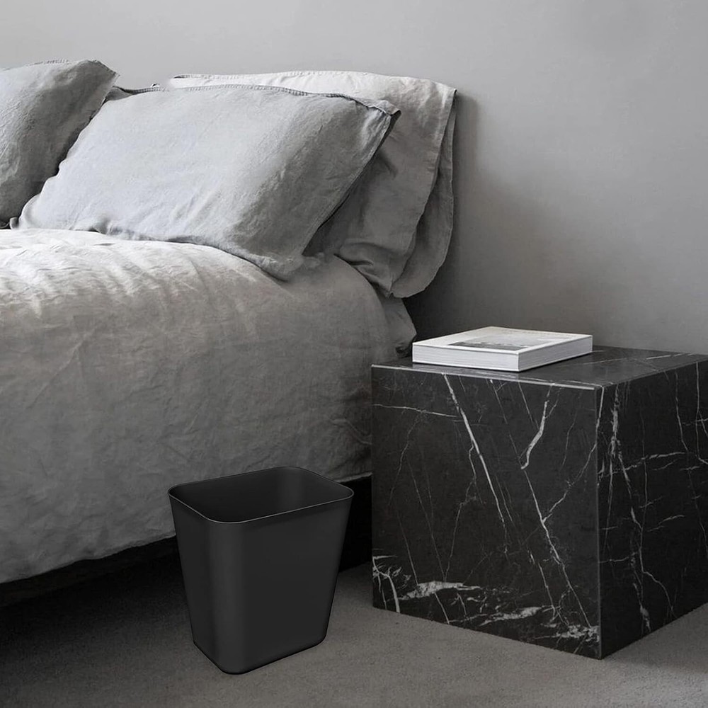 Space-Saving 3.5 Gallon Wastebasket - Durable Open-Top Design for Tight Spaces