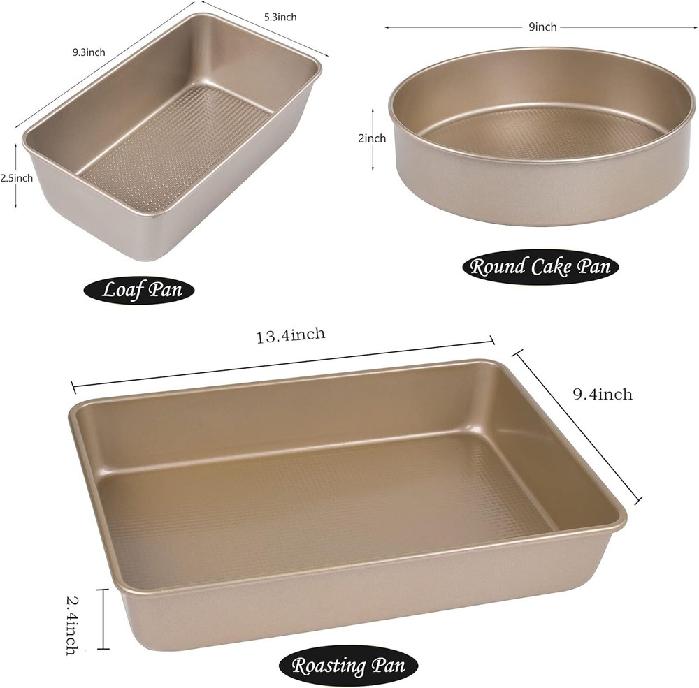 Non-Stick Bakeware Set Textured 6-Piece Set