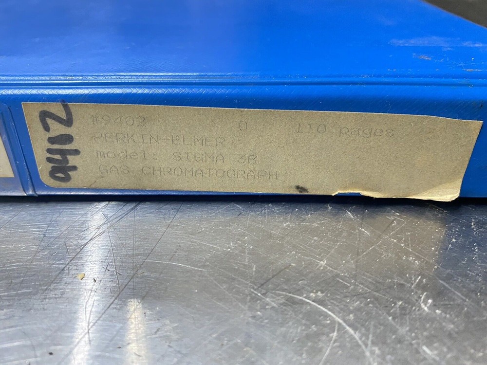 Perkin Elmer Sigma 3b Gas Chromatograph - Users Guide / Instructions Manual