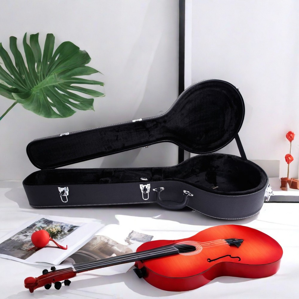 Black Banjos Hard Shell Case With 5-6 String & Microgroove, Banjoline Hard Case