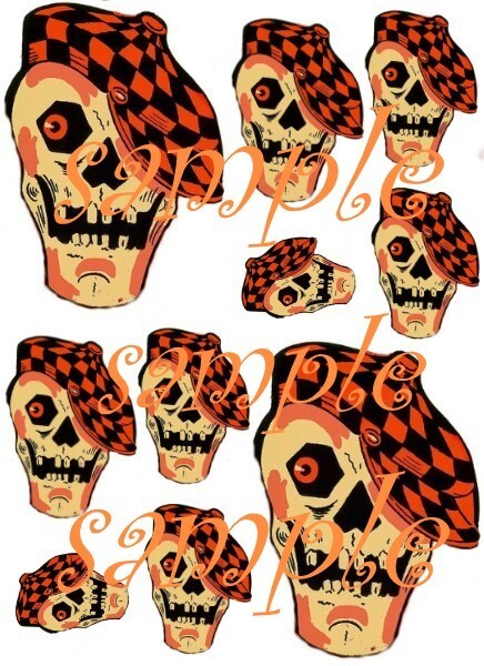 Halloween Skeleton Waterslide Decals