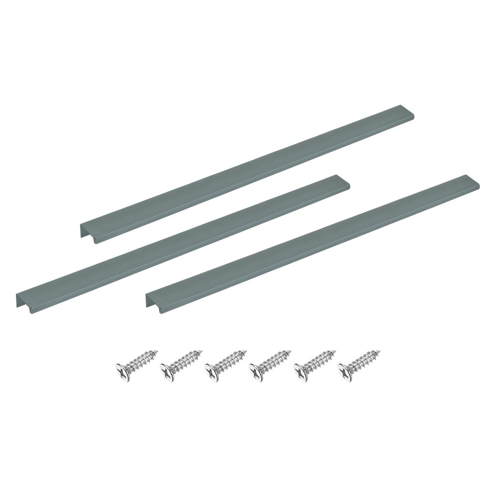 Cabinet Edge Finger Pull, 3pcs 500mm / 19.69" Hidden Cabinet Pulls, Gray