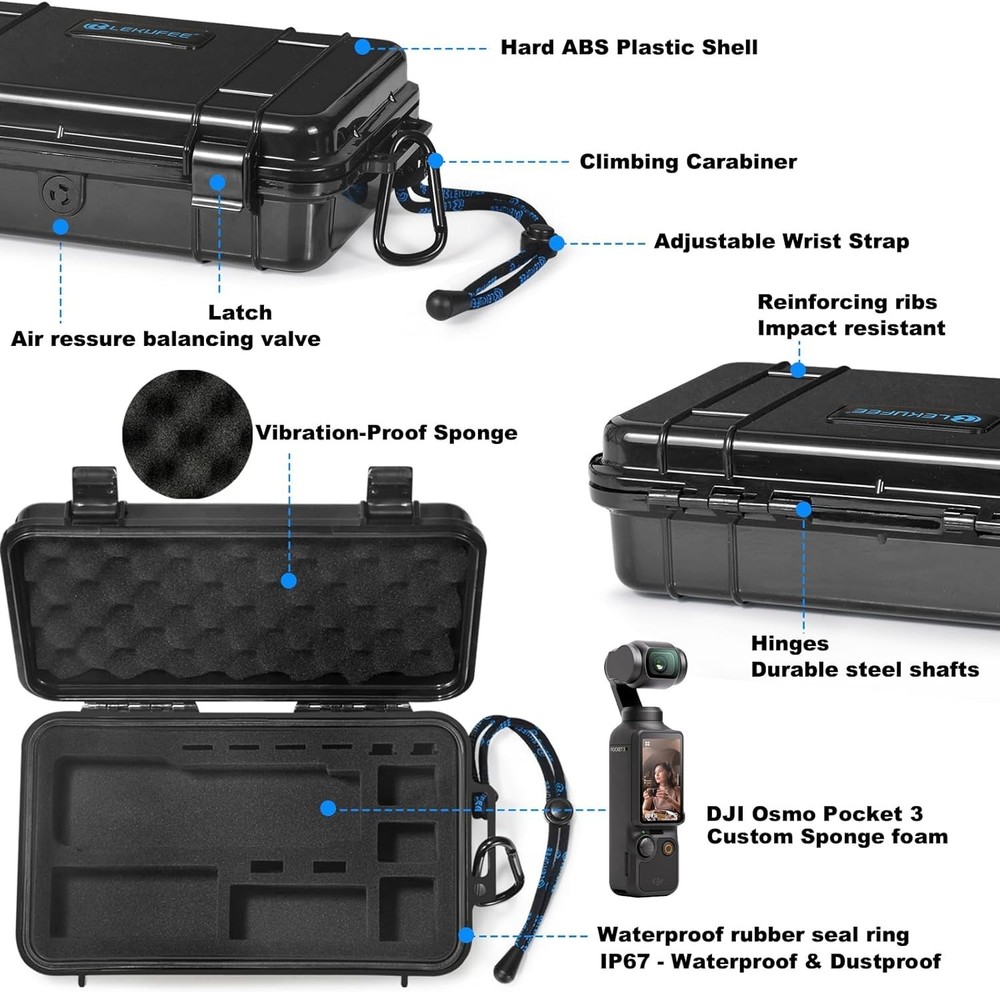 Lightweight Waterproof Case for DJI Pocket 3.