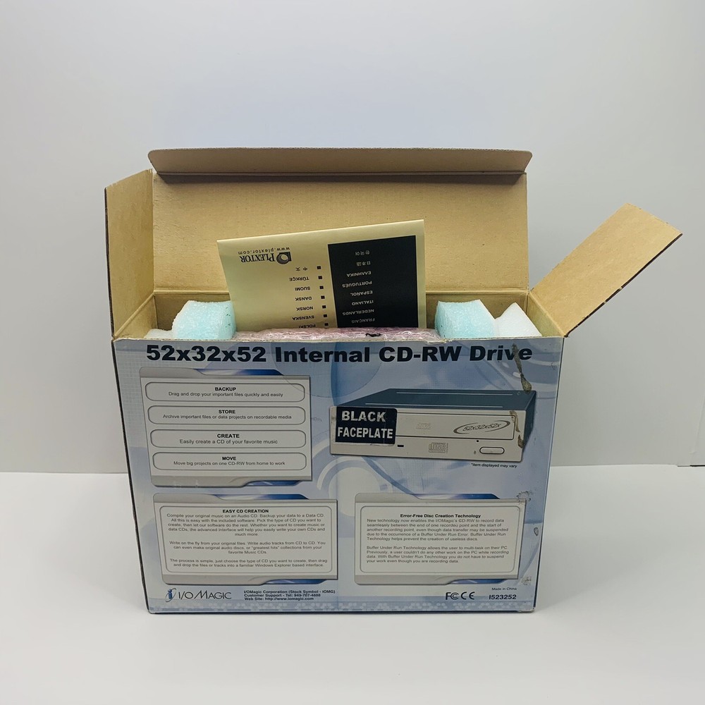 Internal CD-Rewritable Drive 52 x 32 x 52 By I/O Magic Pre Owned - E-IDE /ATAPI