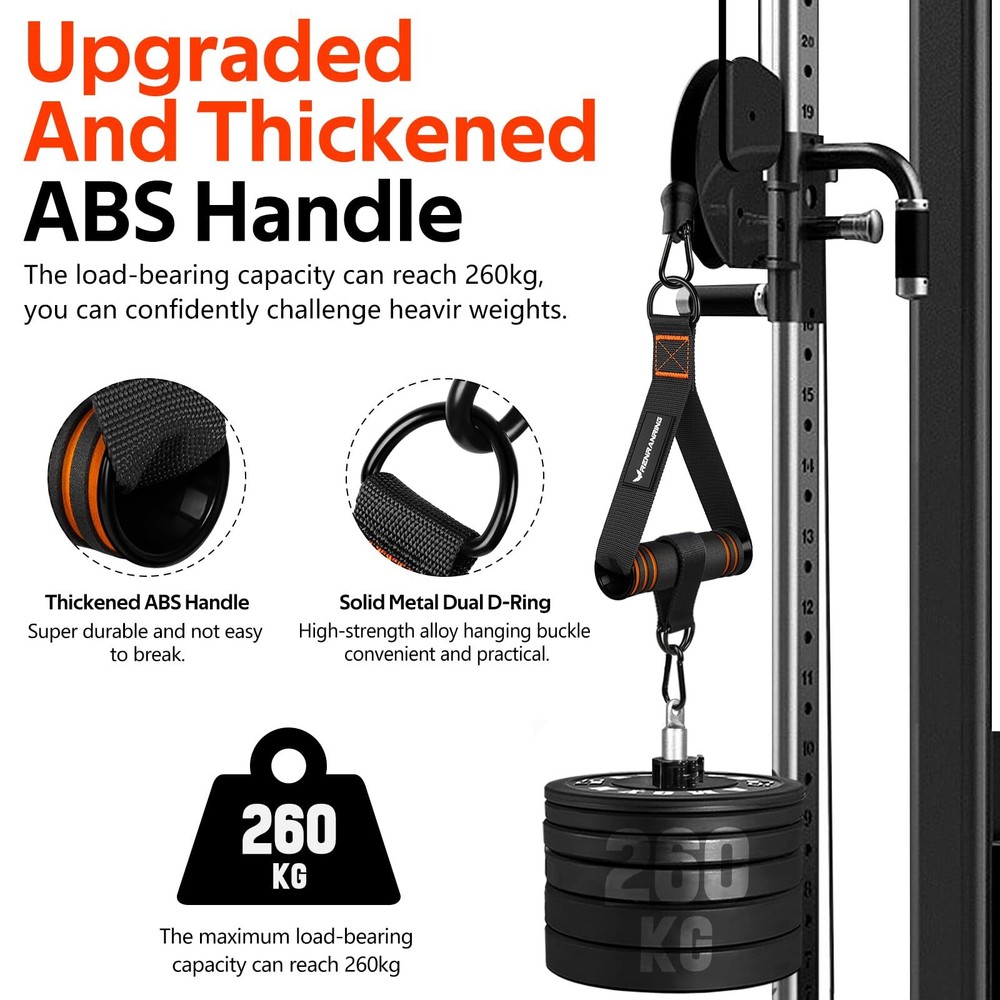 Gym Exercise Handles, Replacement Handle Attachments for Cable Machine Pulleys