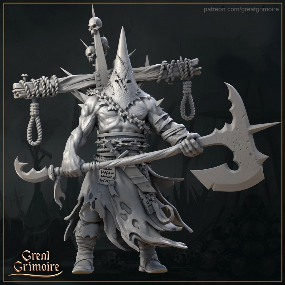 Unchained Executioner Human Fighter Barbarian Miniature | D&D DnD |