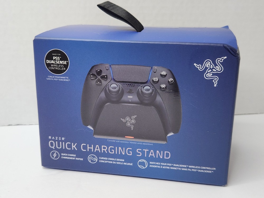 Razer ~ Quick Charging Stand for PS5 DualSense Wireless Controller (BLACK) ~ New