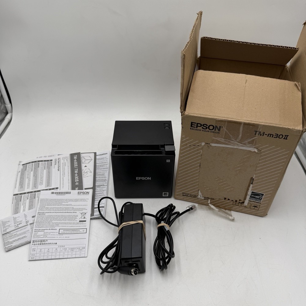 Epson M362B TM-m30II Thermal Receipt Printer POS Tested