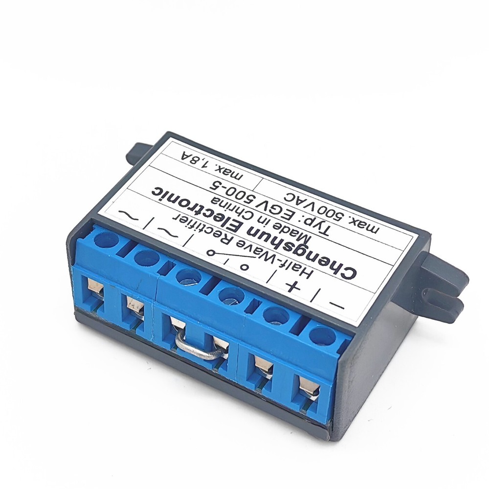 Type: EGV 500-5 max. 500V AC max. 1,8A Half-Wave Rectifier