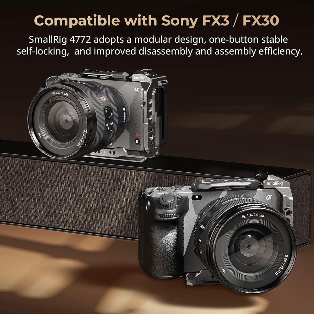 SmallRig "HawkLock" Quick Release Half Cage for Sony FX3 / FX30 4772