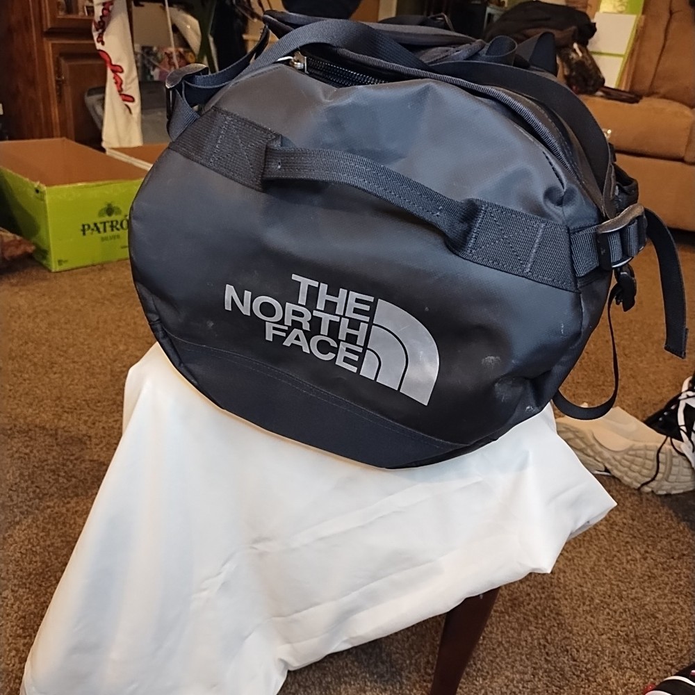 The North Face Black Base Camp Duffle Bag Size S "Never Stop Exploring"