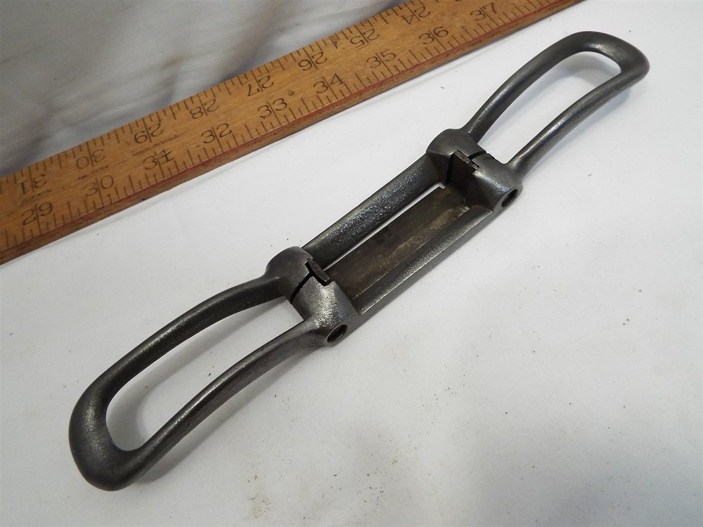 Unique Cast Iron 2 Way Front & Back Spoke Shave Wood Tool Back Forth