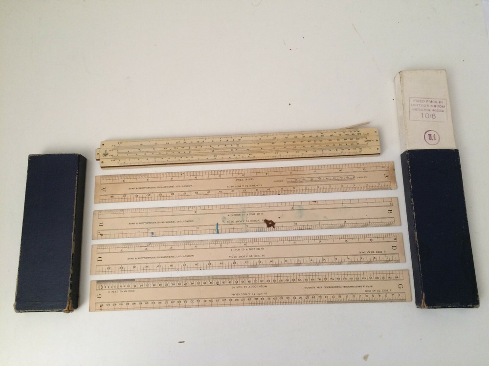 Unique Universal Plastic Slide Rule with extra card measures                  AN