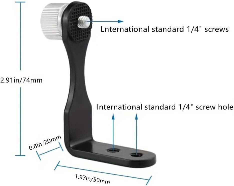 Universal Binocular Adapter, Metal Binocular Tripod Adapter Adaptor Black
