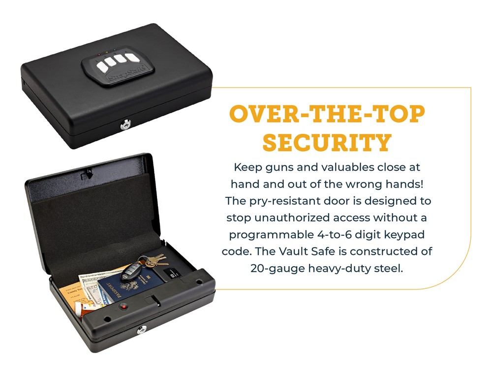 SnapSafe 75432 Keypad Vault, Black