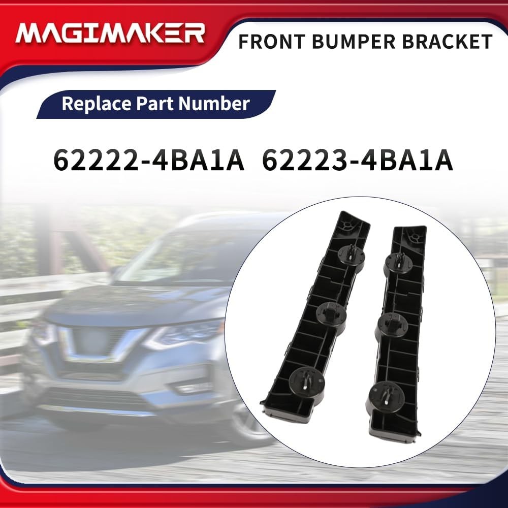 Left＆Right Pair Front Bumper Bracket Holder Compatible with 2014 2015 2016 2017