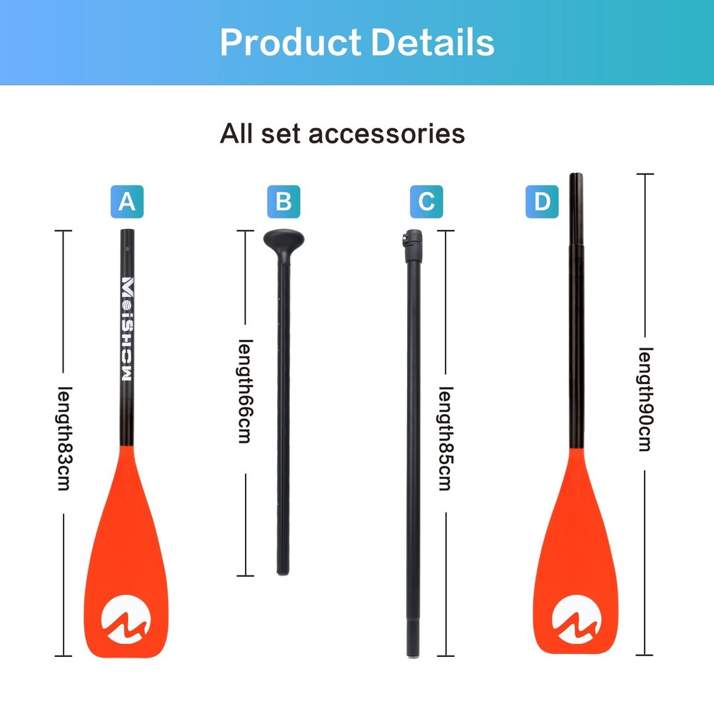 SUP Paddle Board Paddle - Adjustable Paddleboard Paddle Oar 4-Piece Floating ...