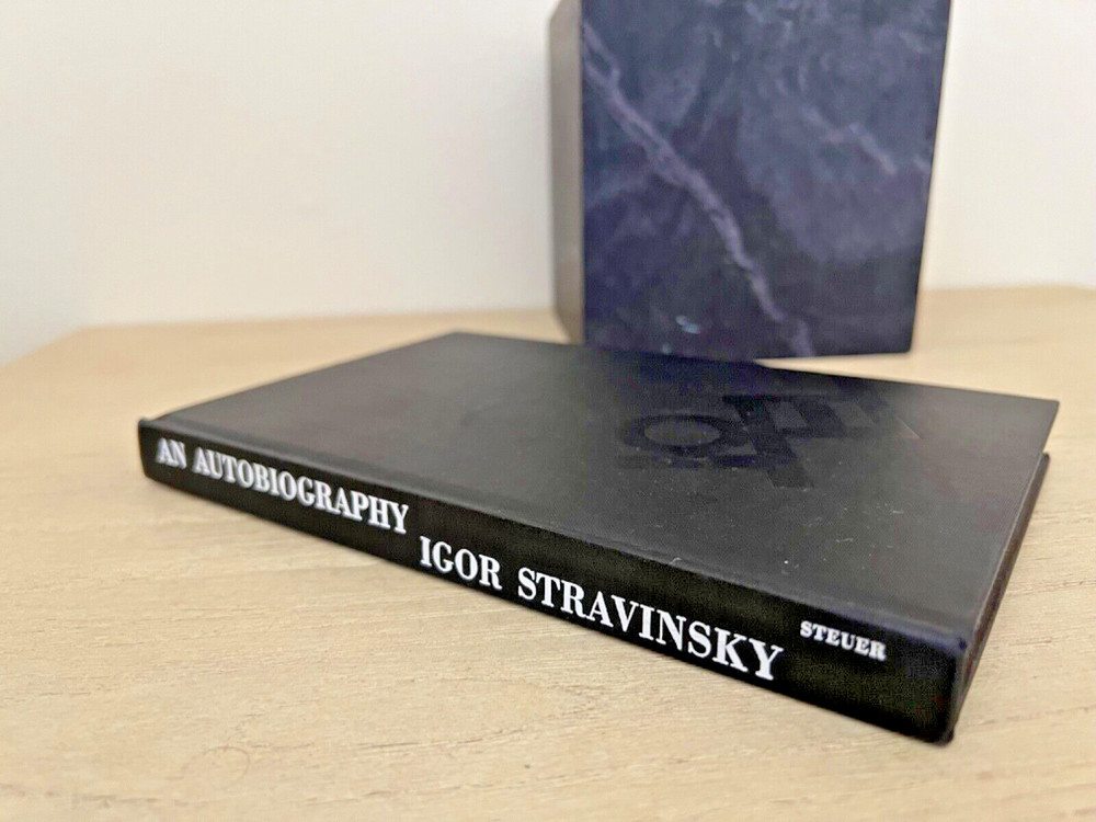 IGOR STRAVINSKY - AUTOGRAPH NOTE SIGNED in 1964, hardback, very clean edition