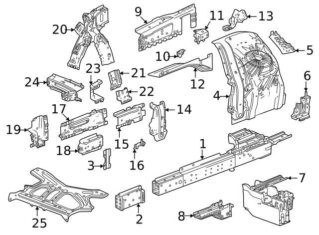 Genuine GM Rail Assembly Bracket 84874606