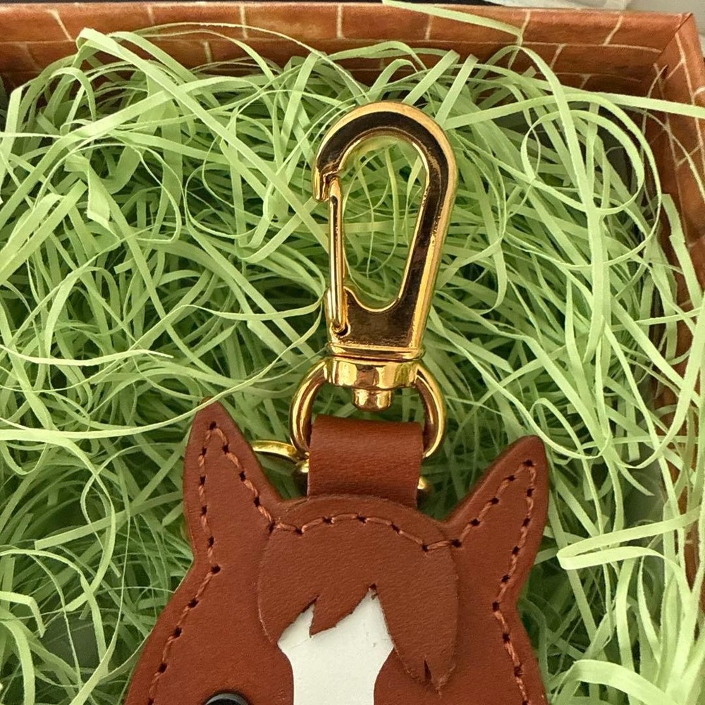 Somes Saddle Horse Ash Charm Keychain