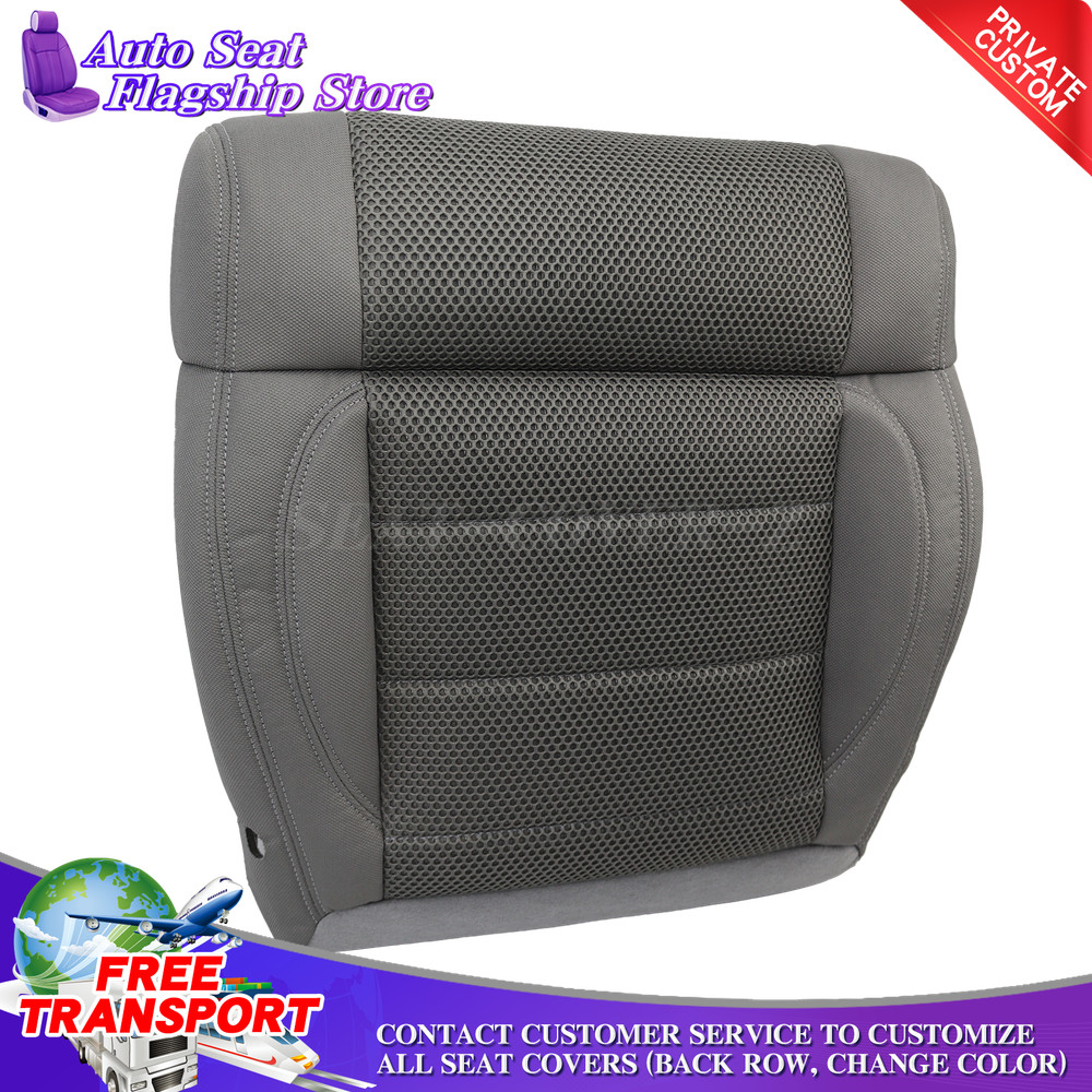 2007 For Jeep Wrangler Front Driver Bottom Replacement Cloth Seat Cover Gray