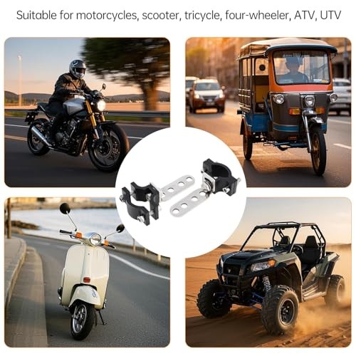 Windance 2pcs Light Bar Bracket Tube Clamp Mount Handlebar Front Fork Bumper