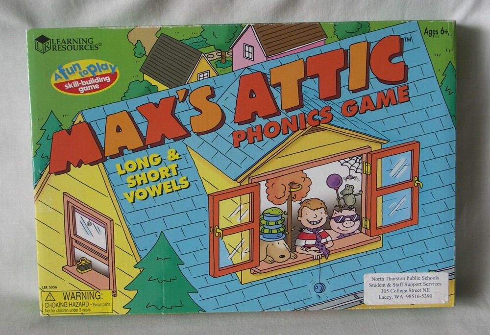 Max's Attic Phonics Game Long & Short Vowels Learning Resources Complete