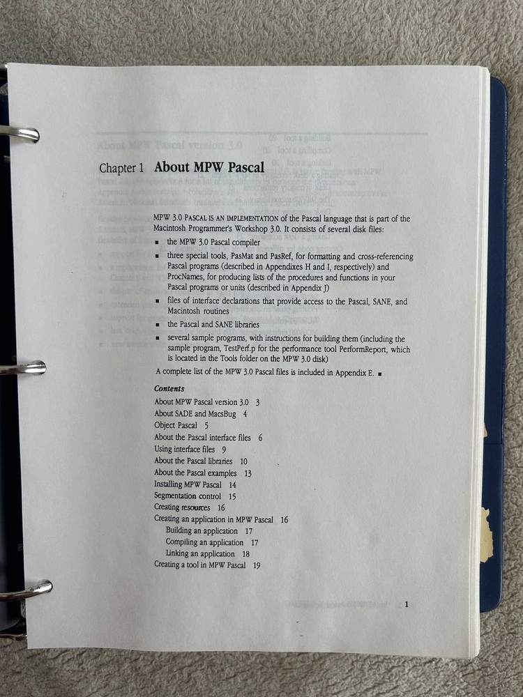 Vintage MPW 3.0 Pascal & C Reference Manuals Apple Macintosh Programmer