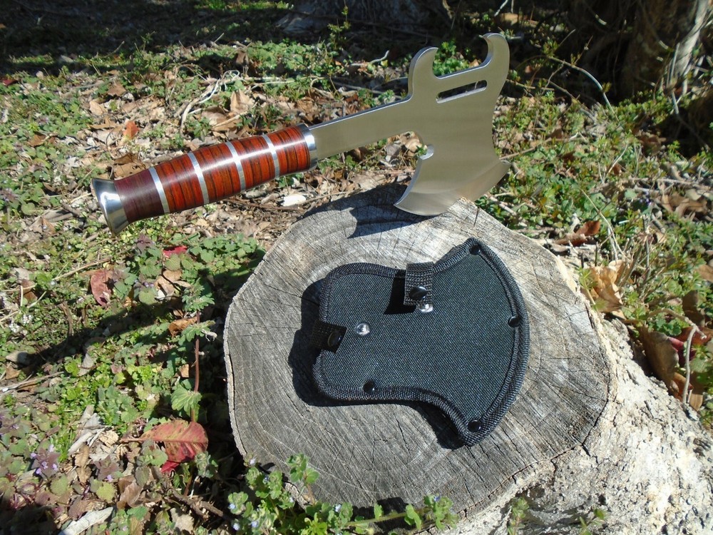 Hand Axe | Hatchet | Multi Tool Wood Handle Axe With Sheath | Multi Purpose Axe