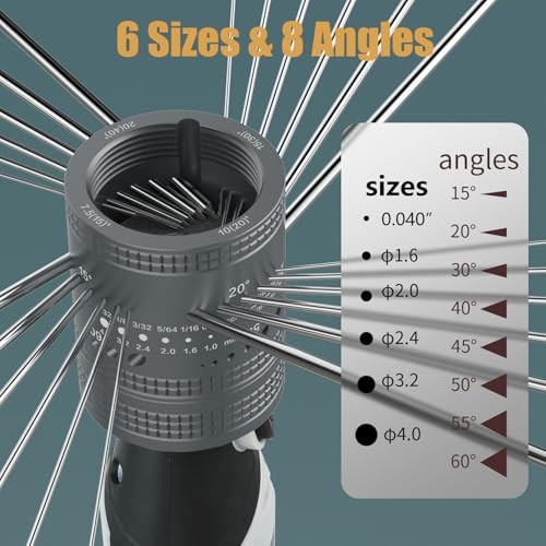 Tungsten Sharpener Grinder For Tig Welding, 6 Sizes 8 Angles Tungsten