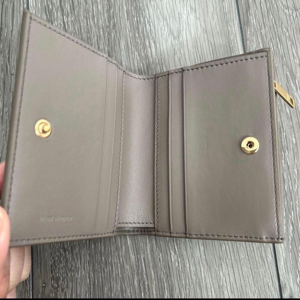 CELINE Two Fold Wallet Gray Item From Japan