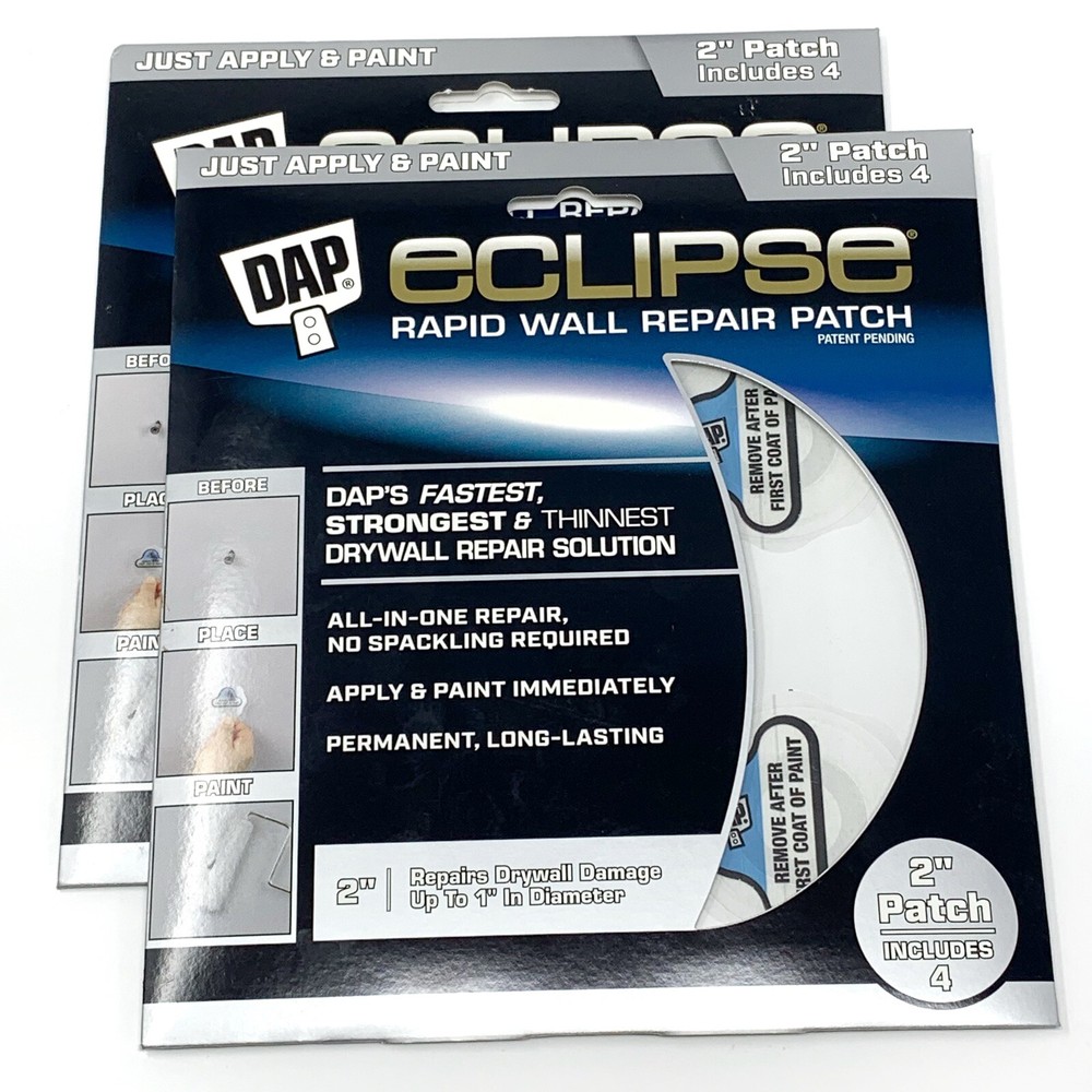 2 Pack DAP Eclipse Rapid Wall Repair Patch Includes 4 - 2" Patches (8 Total) NEW