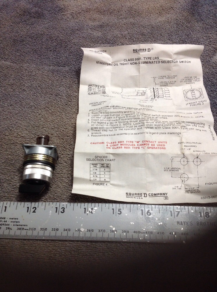 Square D Selector Switch Operator LRSD1B